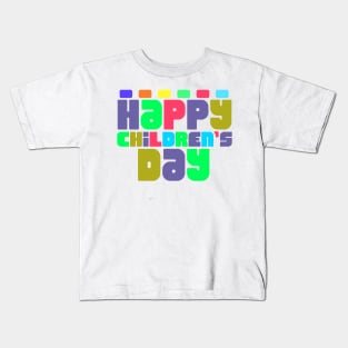 happy children's day typography design Kids T-Shirt